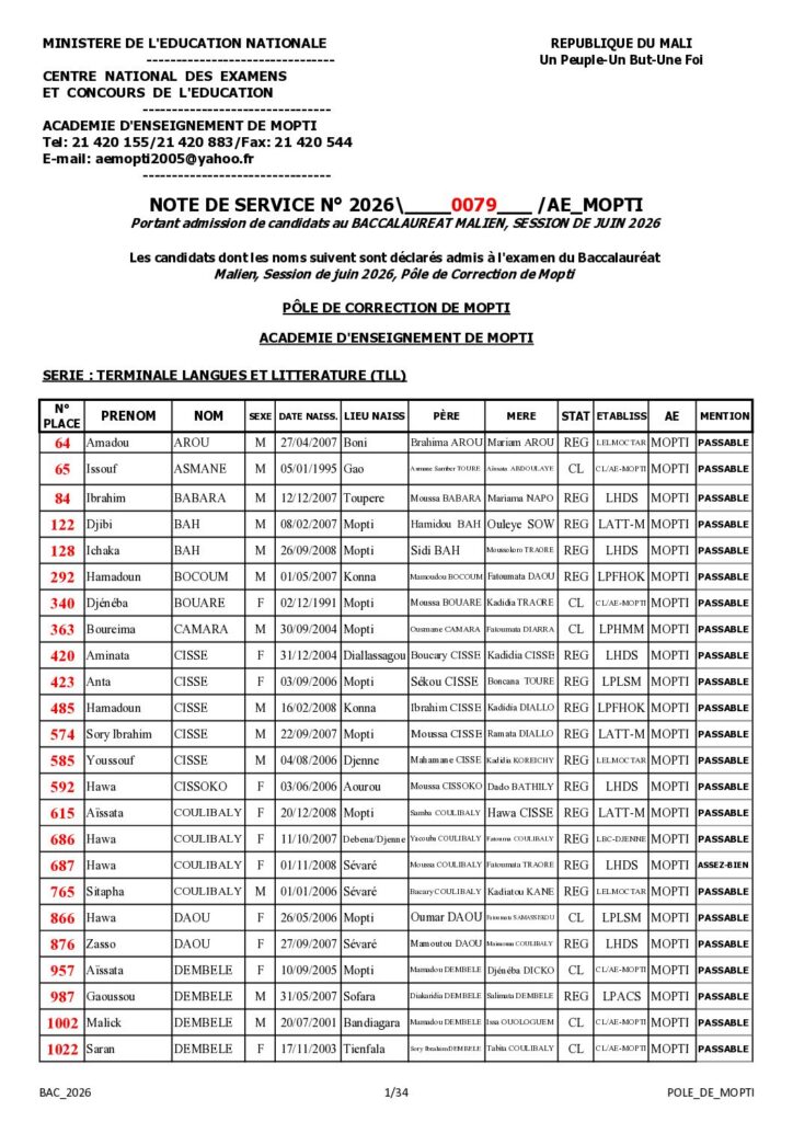 AE-MOPTI_NOTES_SERVICE_ADMIS_BAC_2026